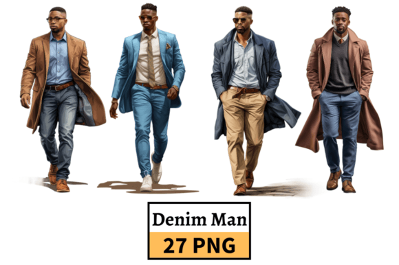 Download African American Man in Denim Jeans PNG - Premium Resources
