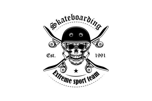 Download Skateboarder Skull Vector Illustration. - Premium Resources